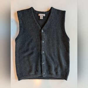 Vintage AKA Eddie Bauer Wool Sweater Vest Made In Australia Charcoal Grey